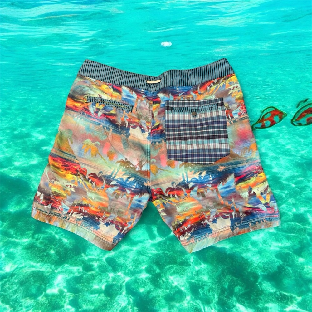 Robert Graham Colorful Abstract Swim Trunks - Picture 2 of 2